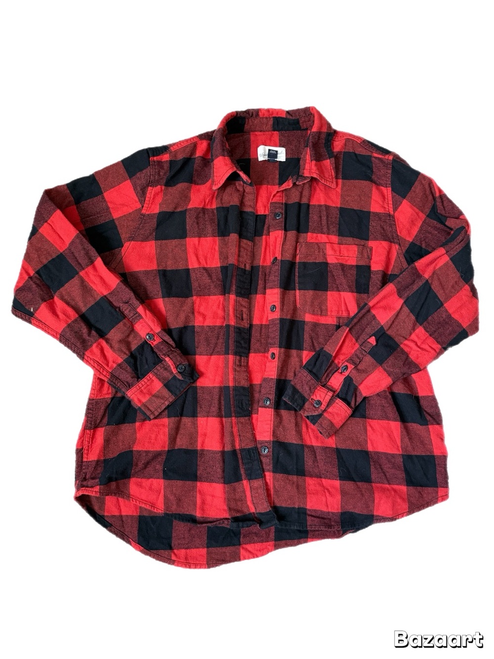 Universal Thread Red and Black Buffalo Plaid Button-Down Shirt